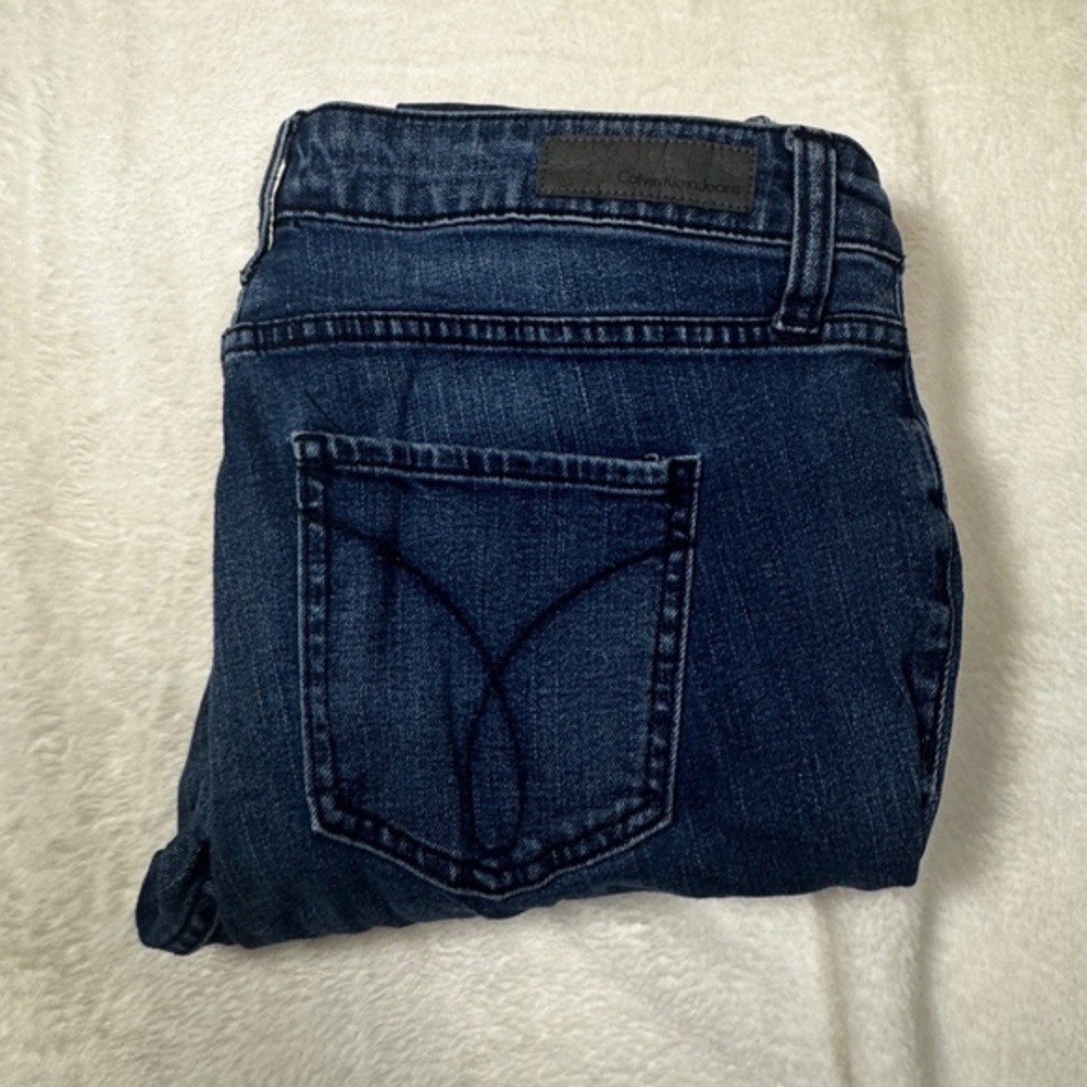 Calvin Klein Jeans Womens Size 10 Blue Slim mid Rise Y2K Normcore